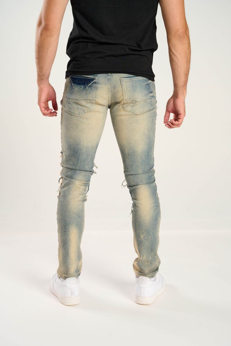 SLIM FIT PATCH & RIP/REPAIR DENIM