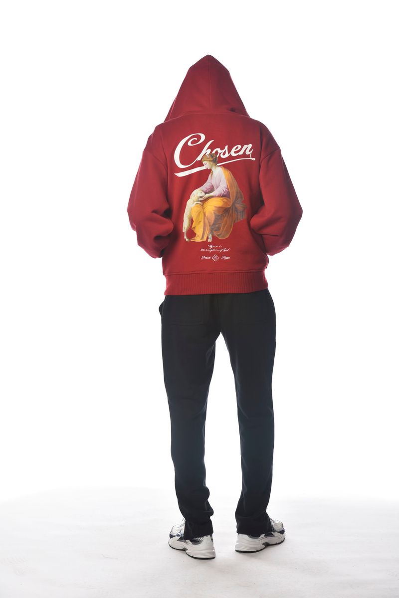 Chosen Lamb Zip Hoodie ROSEWOOD