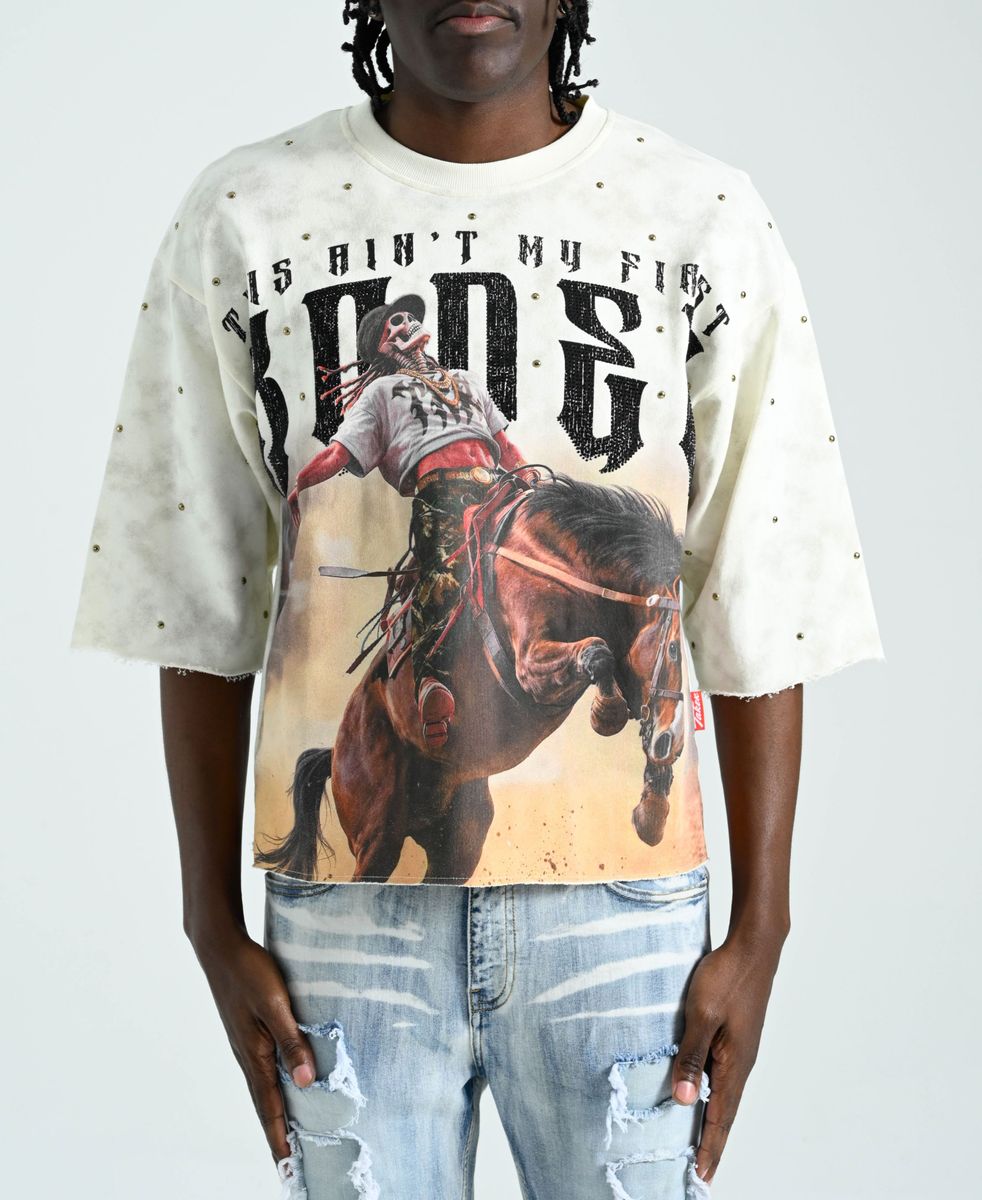 THIS AIN'T MY FIRST RODEO CREAM T-SHIRT