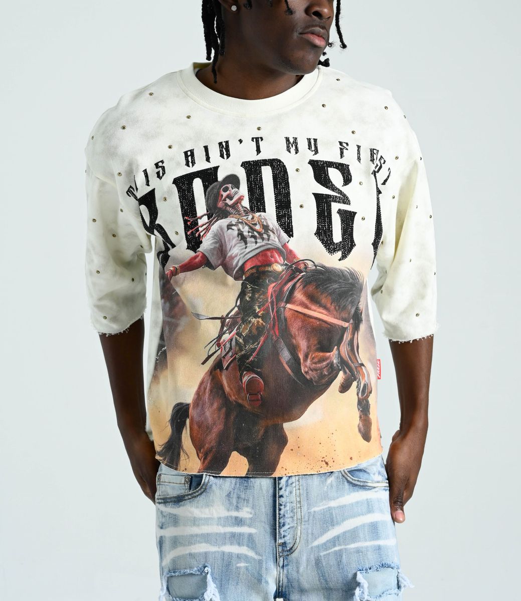 THIS AIN'T MY FIRST RODEO CREAM T-SHIRT