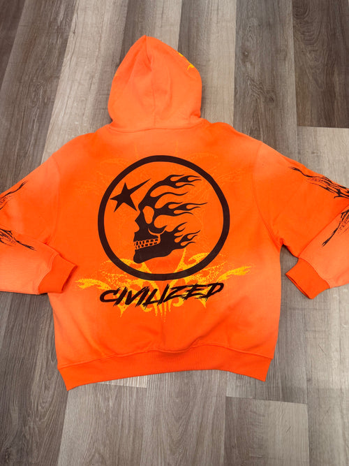 Civilized Orange Hoodie